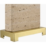Travertine Accent Table Lamp | Kuda Home Ponta