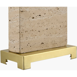   Travertine Accent Table Lamp | Oroa.com