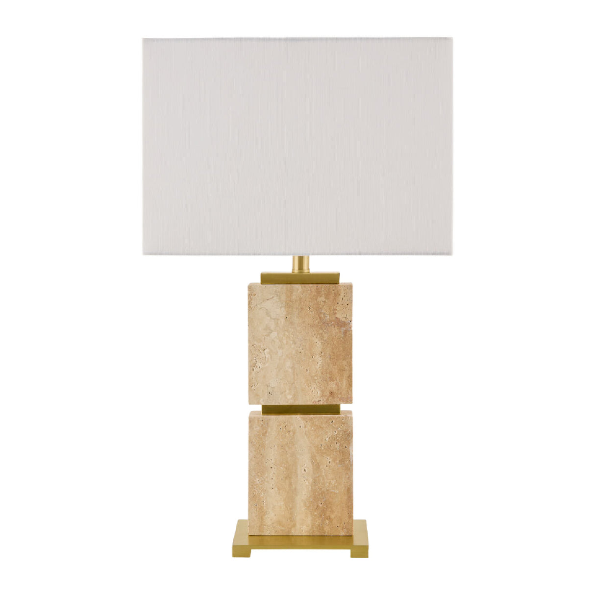   Natural Travertine Accent Table Lamp | Oroa.com