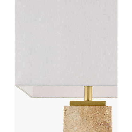 Modern European furniture - Natural Travertine Accent Table Lamp - www.oroa.com