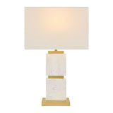 Modern European furniture - Natural White Marble Table Lamp - www.oroa.com