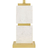 Modern European furniture - Natural White Marble Table Lamp - www.oroa.com