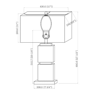   Natural White Marble Table Lamp | Oroa.com