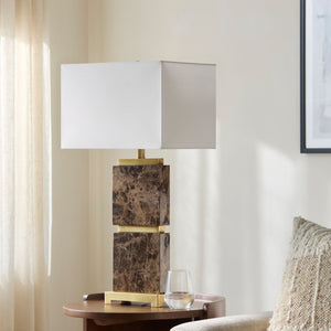   Travertine Accent Table Lamp | Oroa.com
