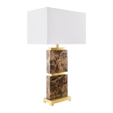 Travertine Accent Table Lamp | Kuda Home Ponta