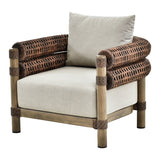 Modern European furniture - Cushioned Wicker Outdoor Accent Chair - www.oroa.com