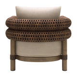 Modern European furniture - Cushioned Wicker Outdoor Accent Chair - www.oroa.com