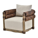 Modern European furniture - Cushioned Wicker Outdoor Swivel Chair - www.oroa.com