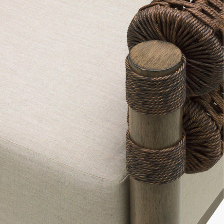 Modern European furniture - Cushioned Wicker Outdoor Swivel Chair - www.oroa.com
