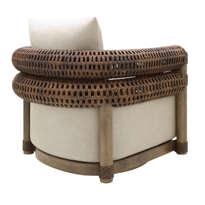   Cushioned Wicker Outdoor Swivel Chair | Oroa.com