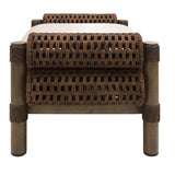 Modern European furniture - Cushioned Wicker Outdoor Ottoman - www.oroa.com