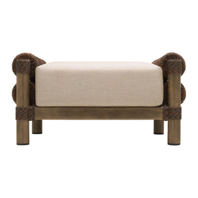 Modern European furniture - Cushioned Wicker Outdoor Ottoman - www.oroa.com