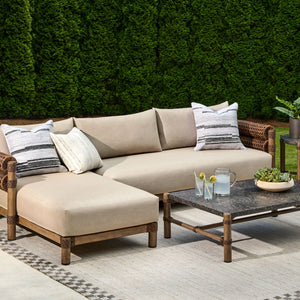   Cushioned Wicker Outdoor Left-Armed Chaise | Oroa.com