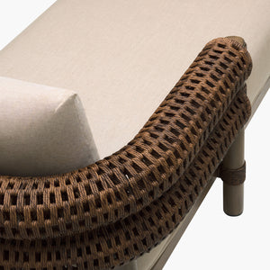  Cushioned Wicker Outdoor Left-Armed Chaise | Oroa.com