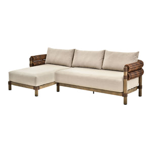   Cushioned Wicker Outdoor Left-Armed Chaise | Oroa.com