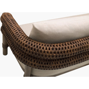   Modern European furniture - Cushioned Wicker Outdoor Right-Armed Sofa - www.oroa.com | Oroa.com