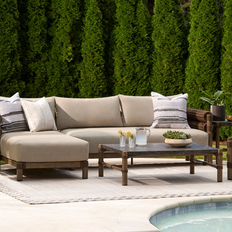   Cushioned Wicker Outdoor Right-Armed Sofa | Oroa.com