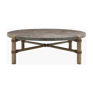   Modern European furniture - Brown Stone Round Outdoor Coffee Table - www.oroa.com | Oroa.com