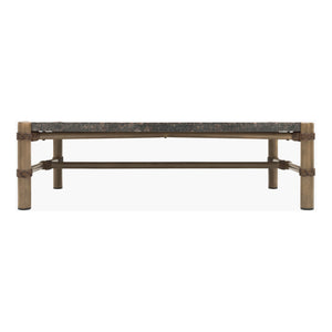   Modern European furniture - Brown Stone Rectangular Outdoor Coffee Table - www.oroa.com | Oroa.com