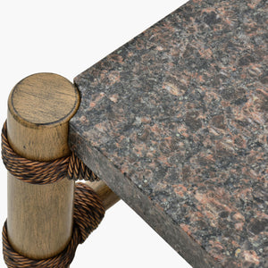   Modern European furniture - Brown Stone Rectangular Outdoor Coffee Table - www.oroa.com | Oroa.com