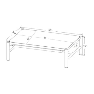   Modern European furniture - Brown Stone Rectangular Outdoor Coffee Table - www.oroa.com | Oroa.com