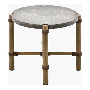   Modern European furniture - Brown Stone Round Outdoor End Table - www.oroa.com | Oroa.com