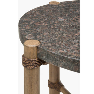   Modern European furniture - Brown Stone Round Outdoor End Table - www.oroa.com | Oroa.com