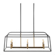 Modern European furniture - Black Iron Framed 6-Light Chandelier - www.oroa.com