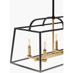   Modern European furniture - Black Iron Framed 6-Light Chandelier - www.oroa.com | Oroa.com