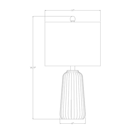 Modern European furniture - Glazed Blue Ceramic Table Lamp - www.oroa.com