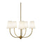 Modern European furniture - White Cotton Shade Chandelier - www.oroa.com