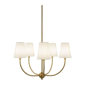 Modern European furniture - White Cotton Shade Chandelier - www.oroa.com