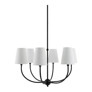   Modern European furniture - White Cotton Shade Chandelier - www.oroa.com | Oroa.com