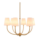 Modern European furniture - White Cotton Shade Chandelier - www.oroa.com