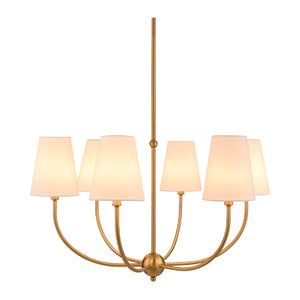   Modern European furniture - White Cotton Shade Chandelier - www.oroa.com | Oroa.com