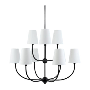   Modern European furniture - White Cotton Shade Chandelier - www.oroa.com | Oroa.com