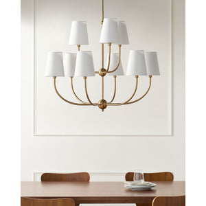   Modern European furniture - White Cotton Shade Chandelier - www.oroa.com | Oroa.com