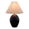 Modern European furniture - Ceramic Pleated Linen Table Lamp - www.oroa.com
