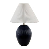Modern European furniture - Ceramic Pleated Linen Table Lamp - www.oroa.com