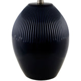 Modern European furniture - Ceramic Pleated Linen Table Lamp - www.oroa.com