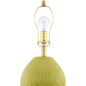   Modern European furniture - Ceramic Pleated Linen Table Lamp - www.oroa.com | Oroa.com