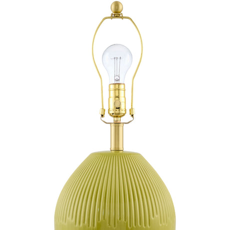 Modern European furniture - Ceramic Pleated Linen Table Lamp - www.oroa.com