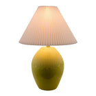 Modern European furniture - Ceramic Pleated Linen Table Lamp - www.oroa.com