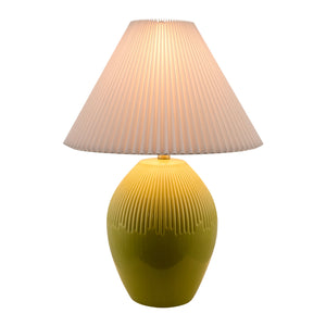   Modern European furniture - Ceramic Pleated Linen Table Lamp - www.oroa.com | Oroa.com