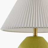 Modern European furniture - Ceramic Pleated Linen Table Lamp - www.oroa.com