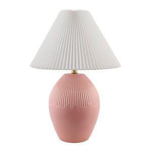   Modern European furniture - Ceramic Pleated Linen Table Lamp - www.oroa.com | Oroa.com