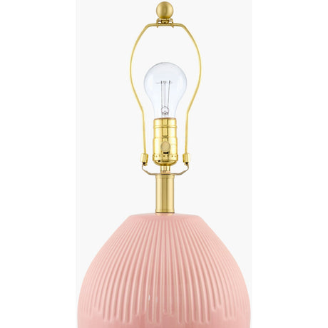 Modern European furniture - Ceramic Pleated Linen Table Lamp - www.oroa.com