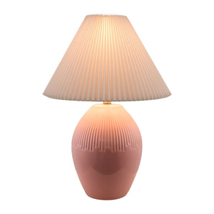   Modern European furniture - Ceramic Pleated Linen Table Lamp - www.oroa.com | Oroa.com