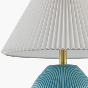   Modern European furniture - Ceramic Pleated Linen Table Lamp - www.oroa.com | Oroa.com