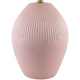 Modern European furniture - Ceramic Pleated Linen Table Lamp - www.oroa.com